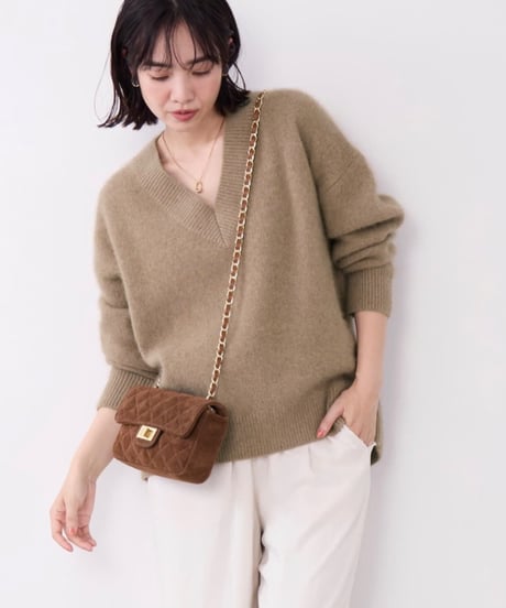 【MICA&DEAL】 ラクーンデュアルVネックニット 0126308103