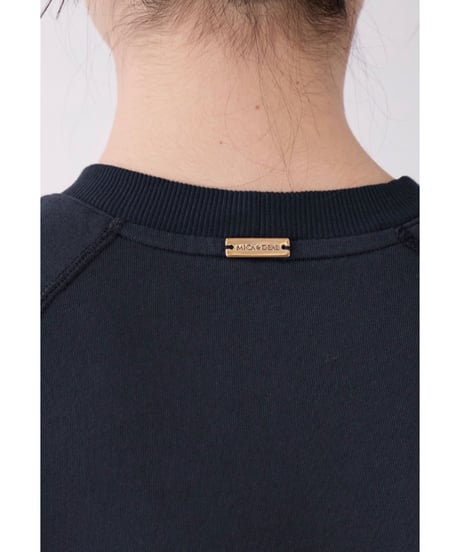 【MICA&DEAL】 0126309089 "MDL"フロッキーロゴプリントスウェット