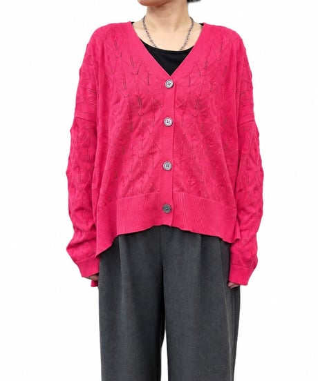 【siro de la bonte | '27 Spring Collection】 32/2COTTON lace knit cardigan R713103