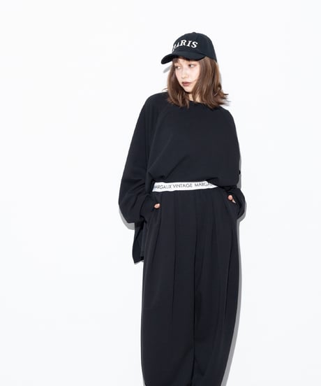 【MARGAUX VINTAGE 26AW】MG  PT - 26141 - A ロゴウエストタックパンツ