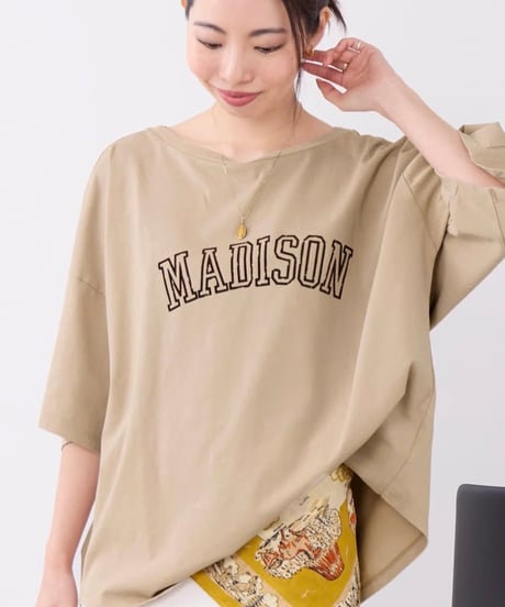 【MICA&DEAL】0126309064  "MADISON"ロゴプリントハーフスリーブT-shirt