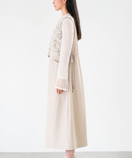 【Lallia Mu】レースドッキングワンピース 2711391／2月上旬～2月中旬発送予定