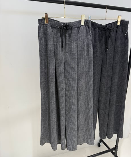 【ayane '26 winter collection】876818 ヘリンボーンジャガードポンチタックワイドパンツ