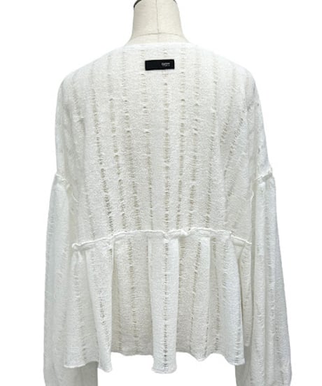 【ayane '26 winter collection】876832 ラダーニットペプラムブラウス