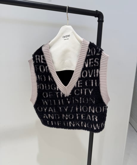 【ayane '26 winter collection】876837 ロゴニットベスト
