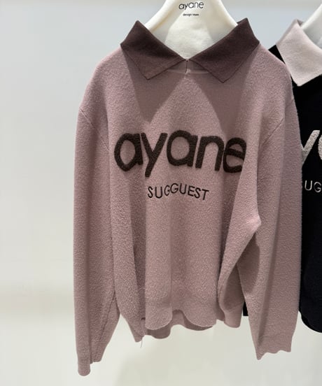 【ayane '26 winter collection】876827 ステンカラーロゴニット