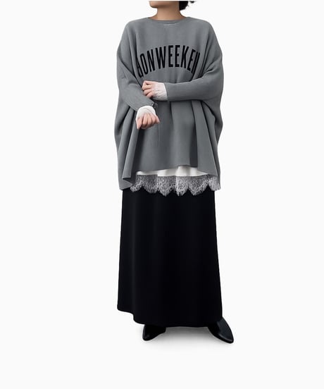 【siro de la bonte 26AW】R653209 hightwist smooth 2way lace docking pullover