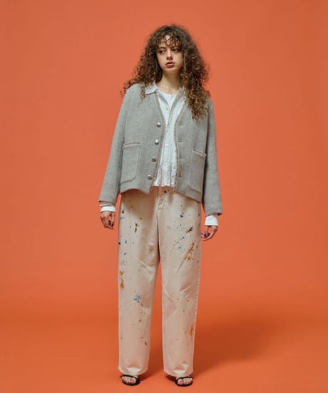 【LE MÉLANGE '26 winter collection】8653801 RE; NEWOOL 1/10 NEP TWEED