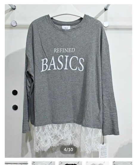 S様専用🛒　【MICA&DEAL】 0126309063 JACKSONロゴT-shirt【TenuE】 26040201 裾レースロゴカットソー