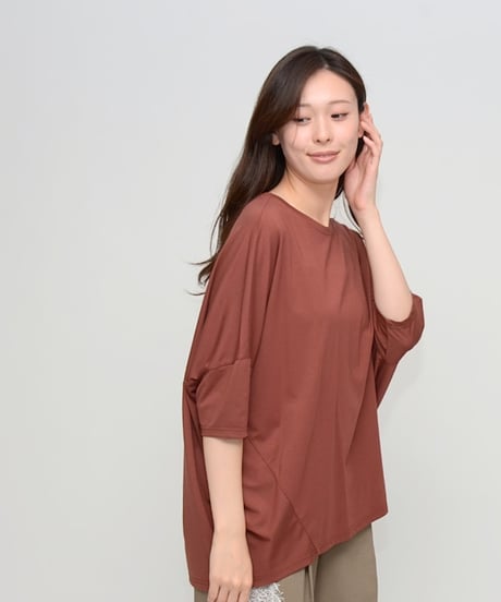 全国送料185円【Praia】LER-2692/2545 ソフトポンチコクーンプルオーバー