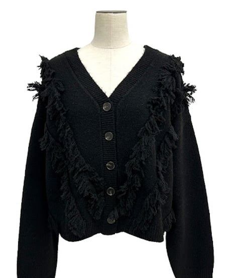 【ayane '26 winter collection】876834 フリンジニットカーディガン
