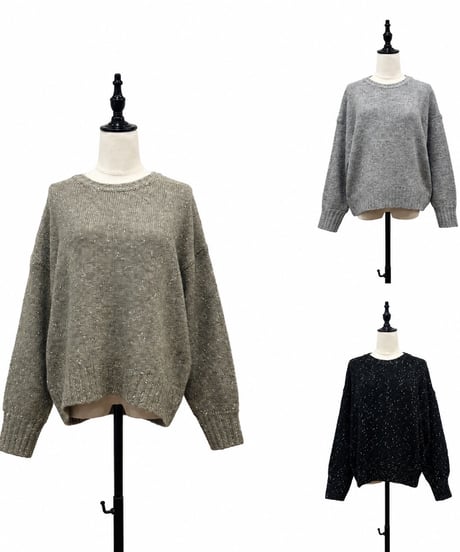 【siro de la bonte 26AW】R653113 glitter yarn L/S　pullover