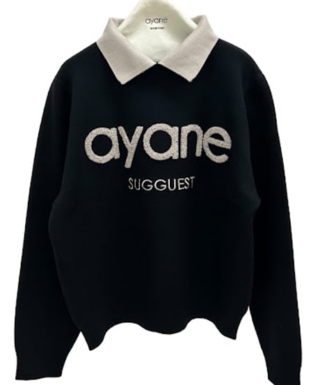 【ayane '26 winter collection】876827 ステンカラーロゴニット