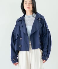 【Lallia Mu】 テントラインショートトレンチコート 2711191／2月上旬～2月中旬発送予定