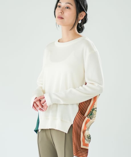 【Lallia Mu】 バックスカーフリブニットソー 2711544／2月上旬～2月中旬発送予定