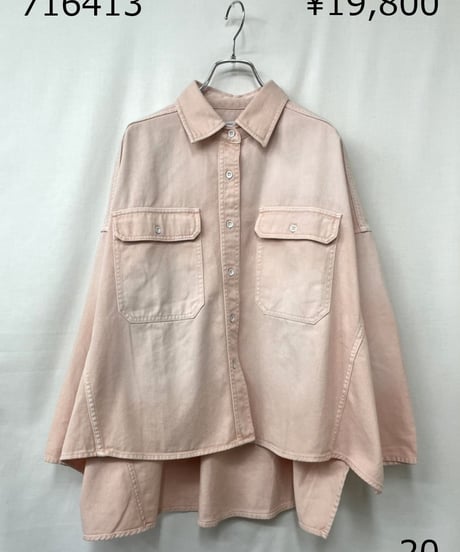 【PASSIONE 27ss】36413　ドロップショルダーデニムシャツ