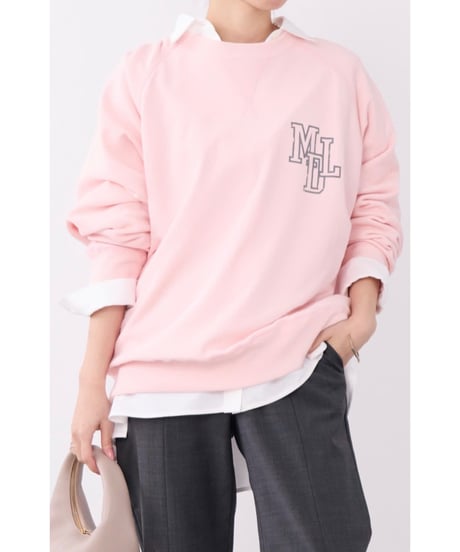 【MICA&DEAL】 0126309089 "MDL"フロッキーロゴプリントスウェット