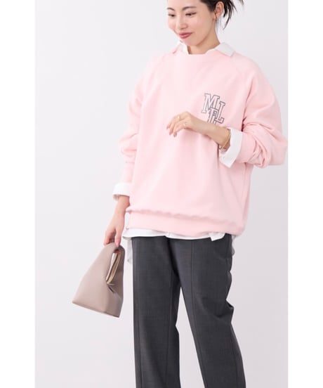【MICA&DEAL】 0126309089 "MDL"フロッキーロゴプリントスウェット