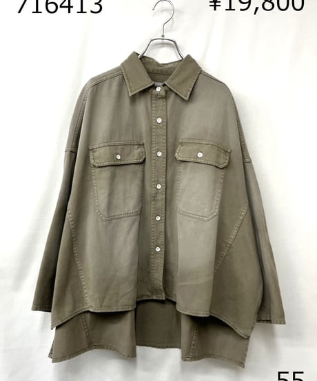 【PASSIONE 27ss】36413　ドロップショルダーデニムシャツ