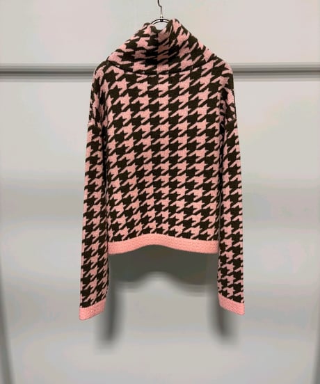 【MARGAUX VINTAGE 26AW】MG  KN - 26134 - A 千鳥柄ニットZIPカーディガン