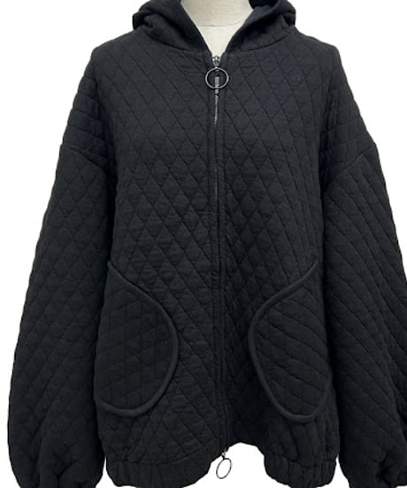 【ayane '26 winter collection】876812 キルト地ジップアップパーカー