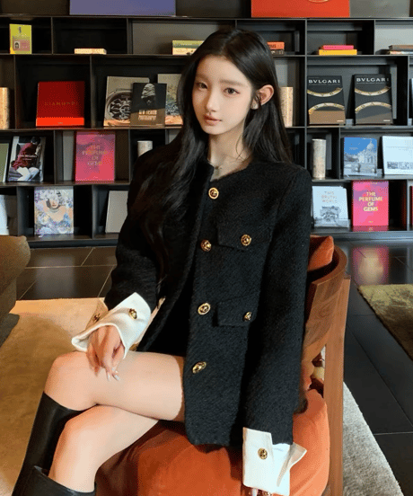 Classic French-Style Tweed Jacket