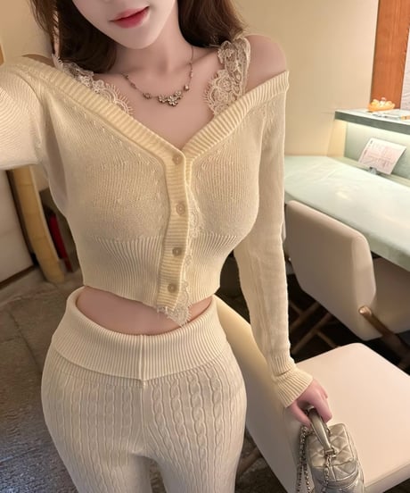 Romantic Lace Layered Knit Top