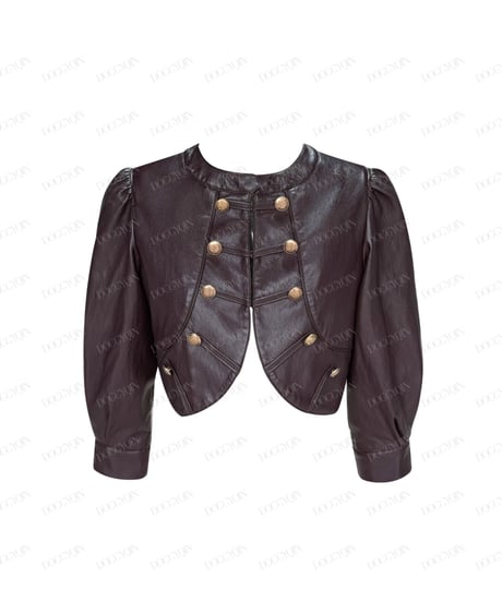Cropped Napoleon Leather Jacket