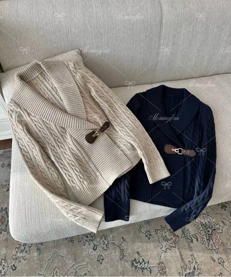 Buckled Cable-Knit Cotton Sweater