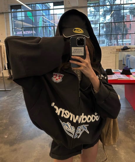 Vintage Racing Graphic Zip-Up Hoodie