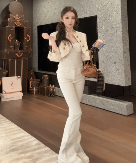Cropped Napoleon Leather Jacket
