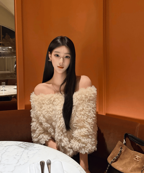 Fluffy Off Shoulder Top