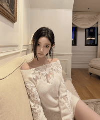Elegance Lace Off Shoulder Sweater