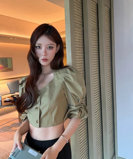 Puff-Sleeve Lyocell Shirt