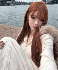 Cable Knit Fur Hood Set Up【White】