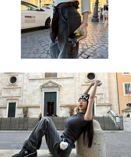 Corduroy Wide-Leg Cargo Pants
