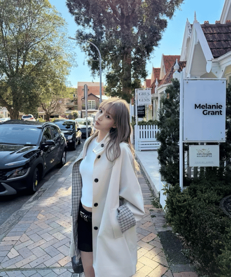Plaid-Lined Balmacaan Coat