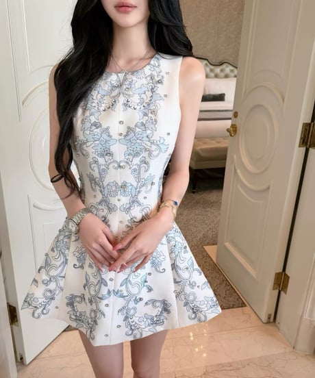 Jeweled Paisley Dress