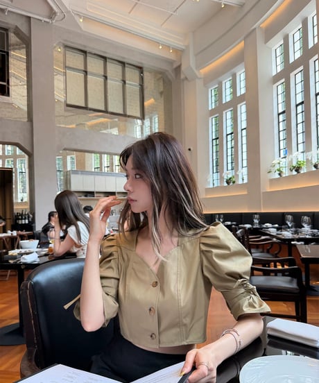 Puff-Sleeve Lyocell Shirt