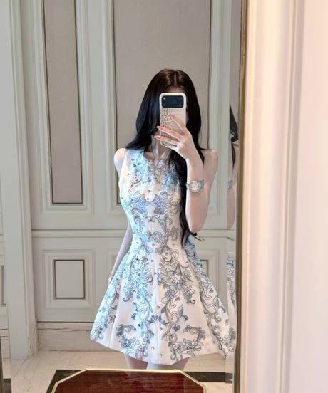 Jeweled Paisley Dress