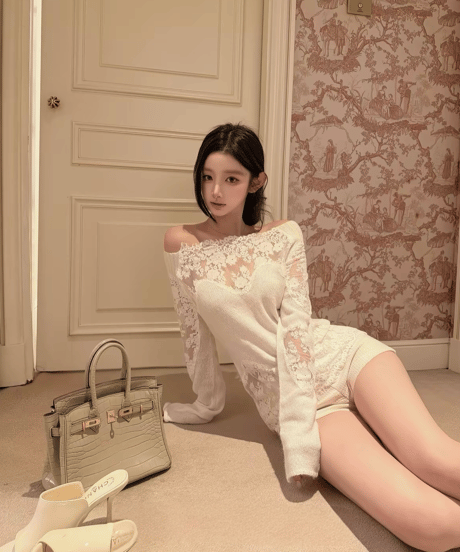 Elegance Lace Off Shoulder Sweater
