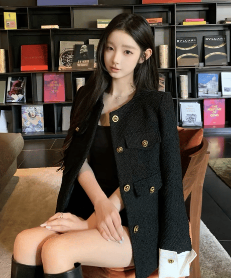 Classic French-Style Tweed Jacket