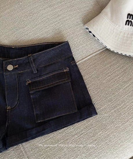 Lace Trimmed Stripe L/S & Denim Short Pants