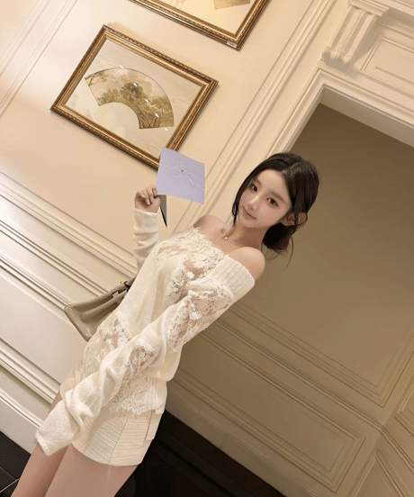 Elegance Lace Off Shoulder Sweater