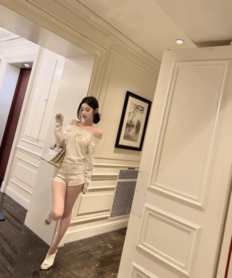 Elegance Lace Off Shoulder Sweater