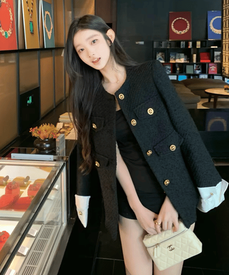 Classic French-Style Tweed Jacket