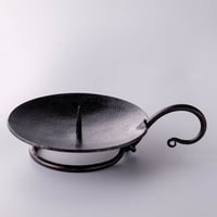 手鍛造で作られた鉄製のキャンドルスタンド ニードル付き キャンドルホルダー 燭台 ローソク立て キャンドル台 蝋燭立て 美術鍛冶 鍛冶の季