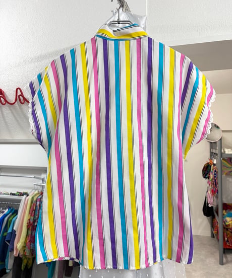 USA製colorful stripe shirt/4599