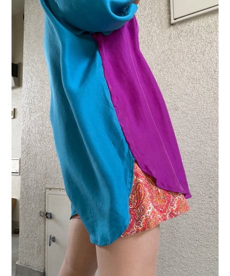 Crazy-pattern silk shirt/4593