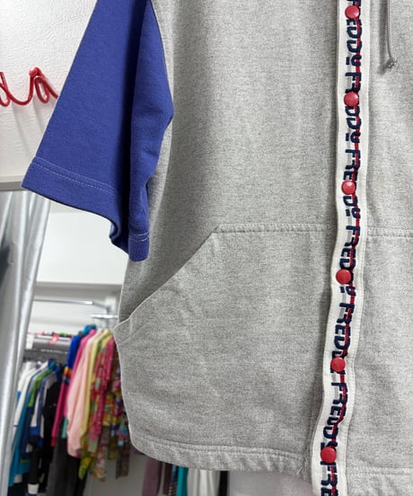 Short sleeve sweat hoodie/4563